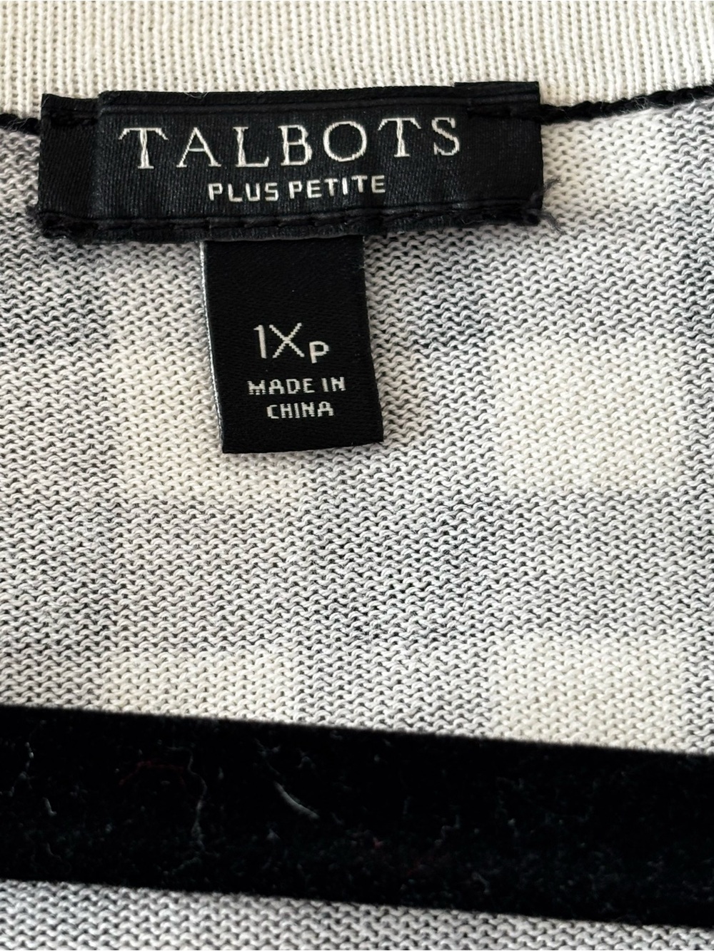 Talbots Charming Cardigan Three-Quarter Sleeve Mixed Gingham Size 1XP - Picture 3 of 4